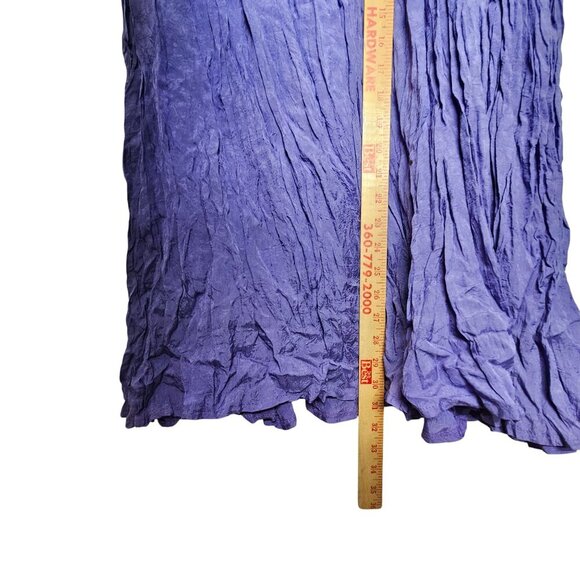 Vintage Shirtstrings Crinkle Purple Maxi Skirt Size 11/12 Rayon Womens Boho USA - Picture 7 of 10